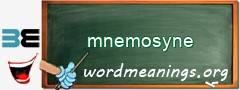 WordMeaning blackboard for mnemosyne
